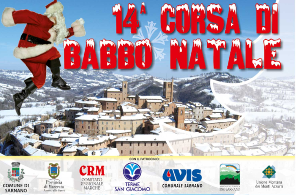 Sarnano corsa di babbo Natale