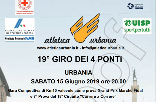 Sabato 15 Giugno: Urbania 19°giro dei 4 ponti