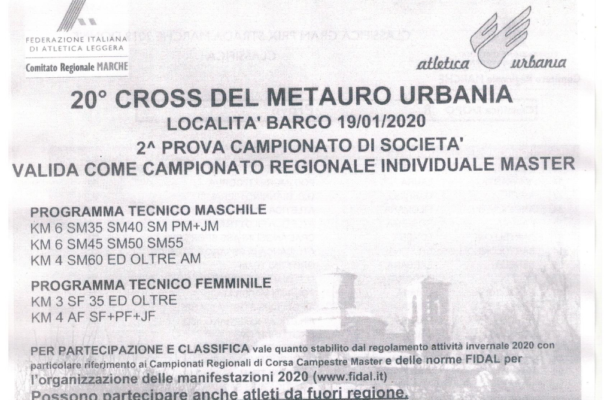 19 Gennaio: cross Urbania